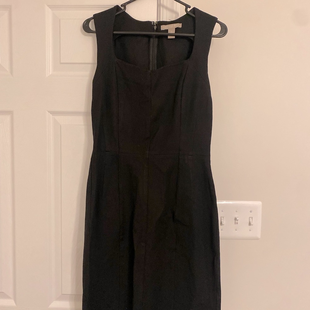 Banana Republic Black Structured Sheath Dress Size 10 Work Professional
